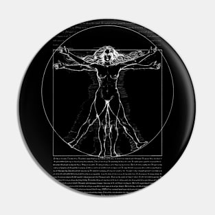 The Vitruvian Woman - Da Vinci inspired - Feminist Art - Adult Human female - Woman definition -2 Pin