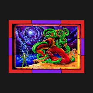 Cool Trippy Hippie Psychedelic Surreal Vipers Vincent Monaco T-Shirt