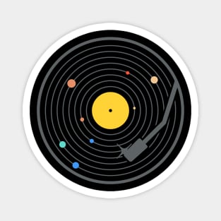 This Vinyl Record Solar System (Space Music) Magnet