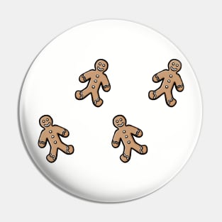 Simple cute cartoon gingerbread man pattern autumn winter digital design illustration Pin