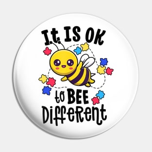 Autism Awareness It Is Ok To Bee Different Be Kind Pin