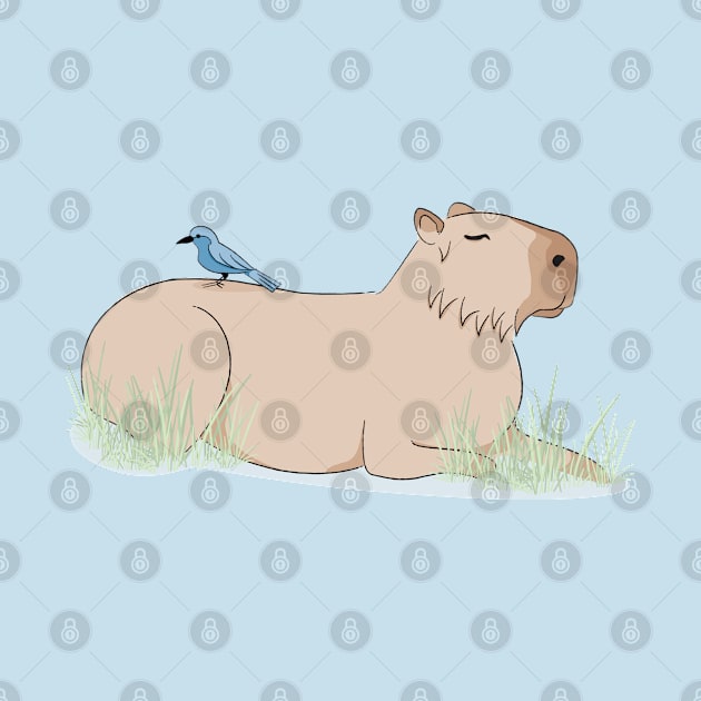 Napping Capybara by Print Stop Studio