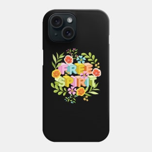 Free Spirit / Floral Art Phone Case