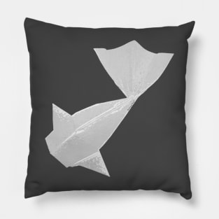 Weißes Origami Fisch Muster Pillow