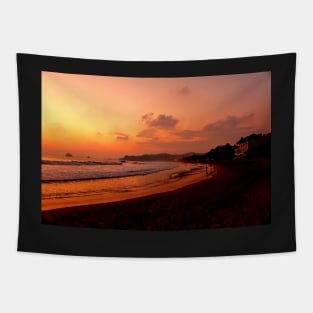 Coucher de soleil sur une plage au Mexique Tapestry