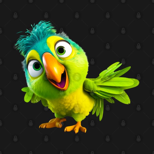 Cute Animal Characters Art 8 -parrot- by Lematworks