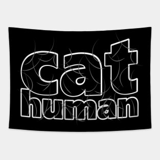 Cat Human Gray Hair Tapestry