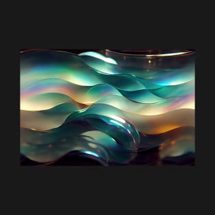 Holographic Iridescent Glass Waves T-Shirt