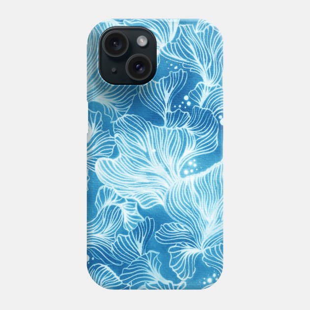 Blue Shibori Corals Phone Case by Carolina Díaz