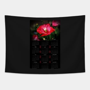 Red Poppies • 2024 Year-at-a-glance Calendar Tapestry