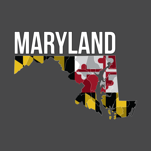 Maryland State Flag Map by polliadesign