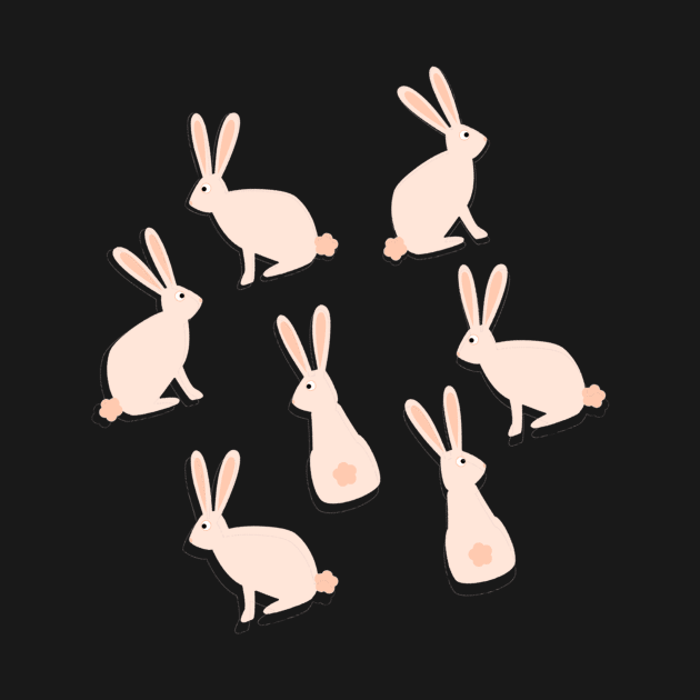 RABBITS ON BLUE by minajuariyah