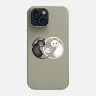 gatos yin y yan Phone Case