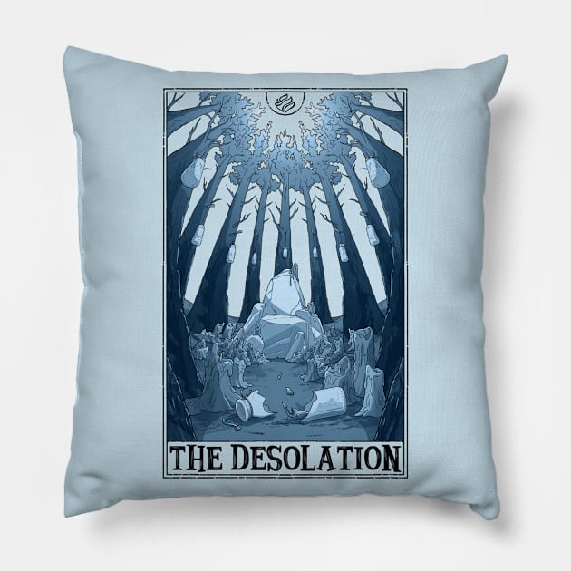 The Desolation Tarotesque (light) Pillow by Rusty Quill