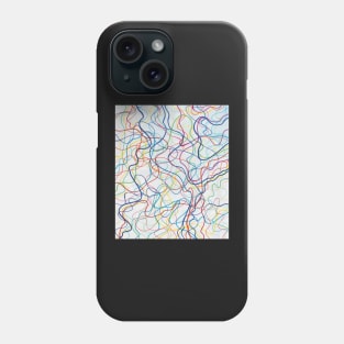 psychedelic pattern pop waves multicolor lines Phone Case