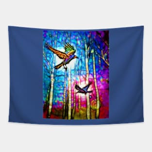 Crows in the Woods Tapestry