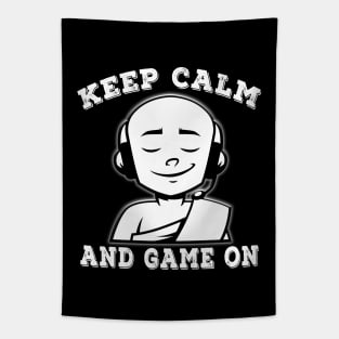 Keep Calm And Game On White Tapestry