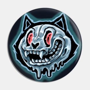 Horror Skull Cat Pin