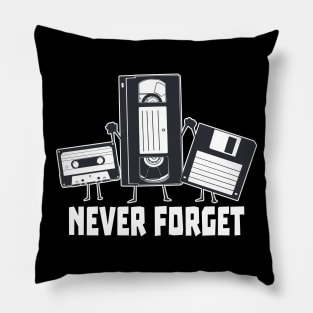 Never Forget Funny Men Audio Cassette Adult Humor Vintage Pillow