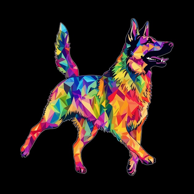 Arty German Shepherd Circus Dog by QQdesigns