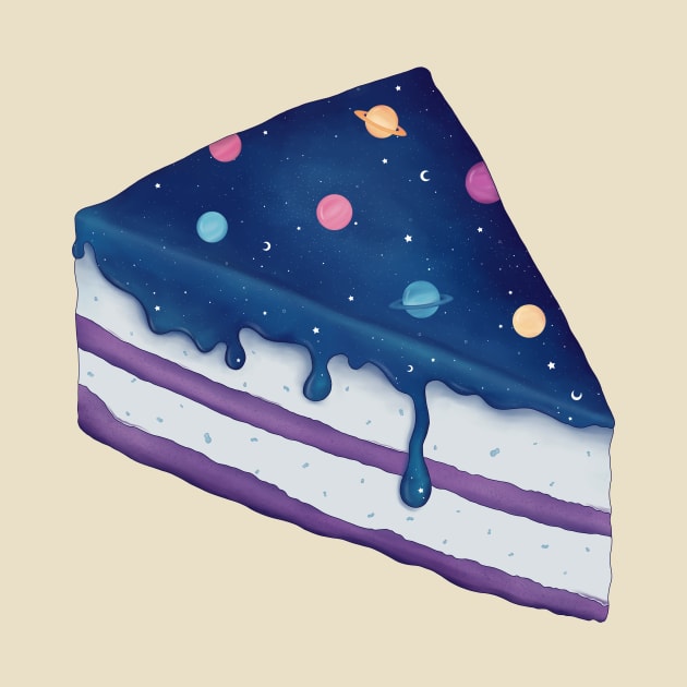 Cosmic Galaxy Cake by Adaillustrations