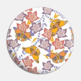 Butterflies and Flowers Pin