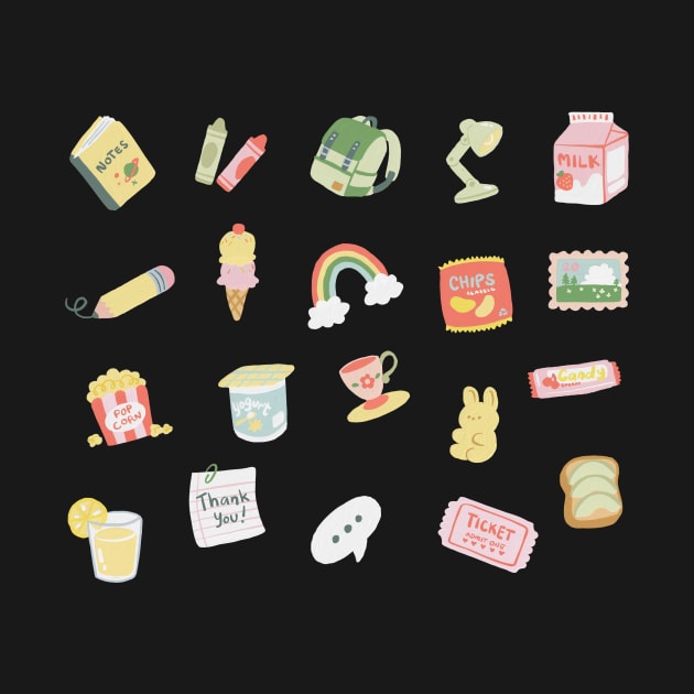 Korean Aesthetic Sticker Pack by monicasareen