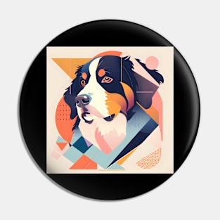 70s Bernese Mountain Dog Vibes: Pastel Pup Parade Pin