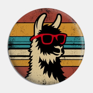 Vintage Retro Style Llama Alpaca Lover Gift Pin