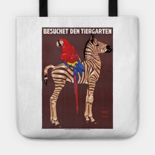 Vintage Travel Poster Germany Zoo Restored Tote