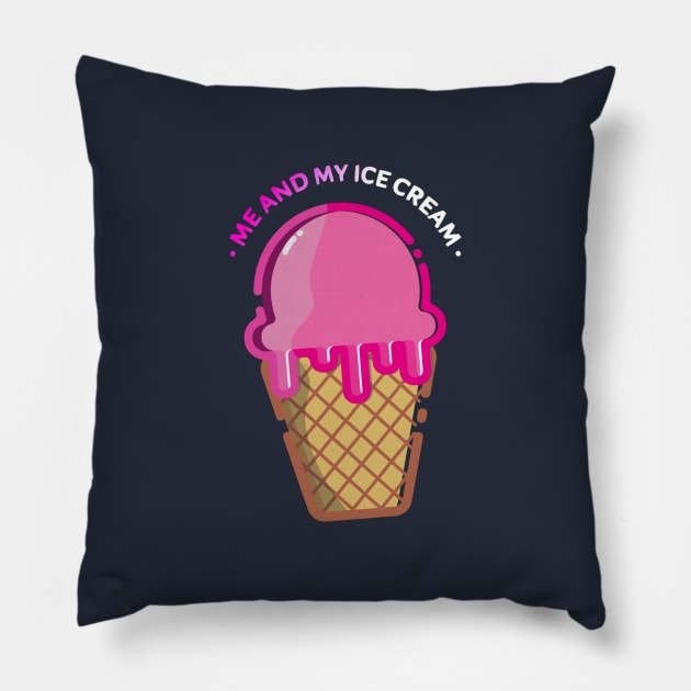 Me And Me Ice Cream Pillow by radeckari25