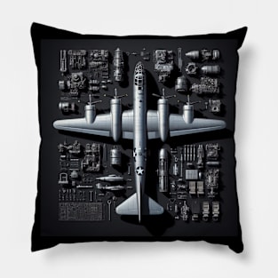 WW2 B-29 Superfortress Equipment Pillow