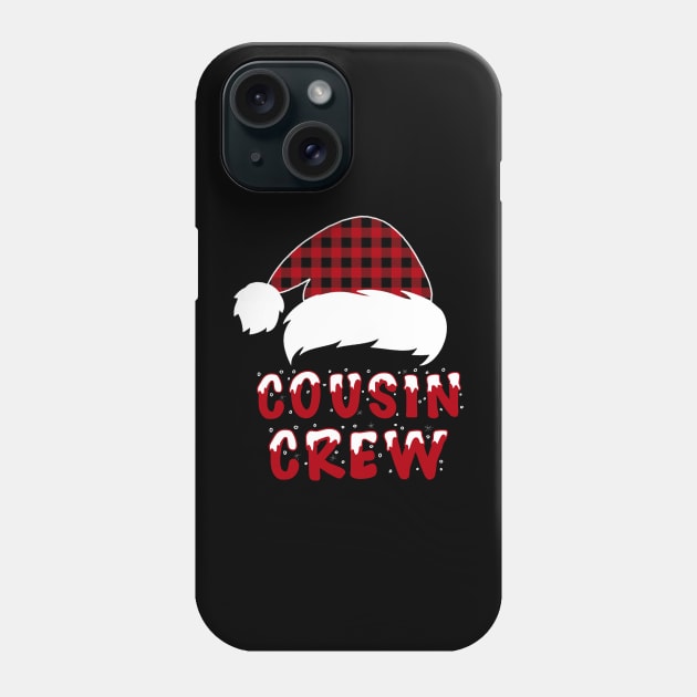 Cousin Crew Red Plaid Santa Hat Family Matching Christmas Pajama Phone Case by Sincu