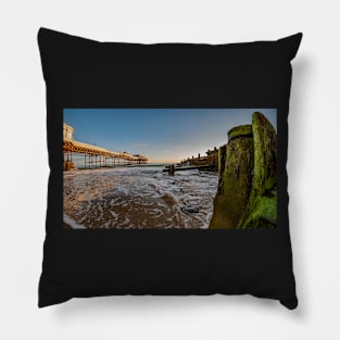 A sunrise fisheye view at Cromer beach on the North Norfolk coast Pillow