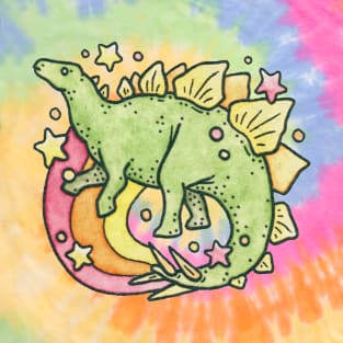 Stegosaurus Rainbow | Retro Dinosaur T-Shirt