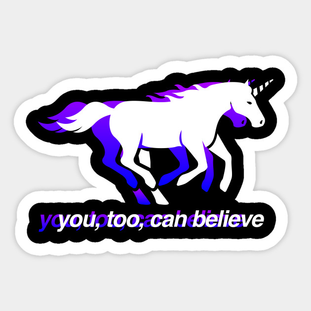 believe unicorn digital 90s aesthetic vaporwave
