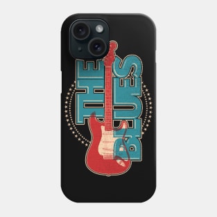 Vintage Style Blues Guitar With Stars Phone Case