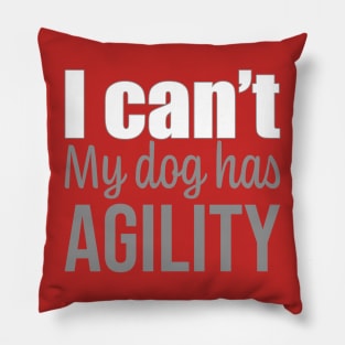 I can't, my dog has agility in English Pillow