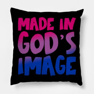 "Made in God's image" - Christians for Justice (bisexual pride flag) Pillow