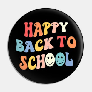 Groovy Happy Back To School For Teacher Students Pin