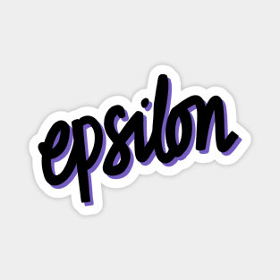 Greek Alphabet: epsilon (black-purple) Magnet