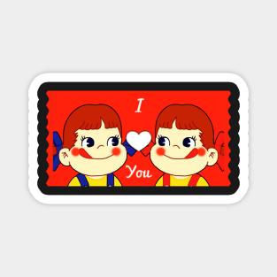 Peko-chan x2 I <3 You Magnet