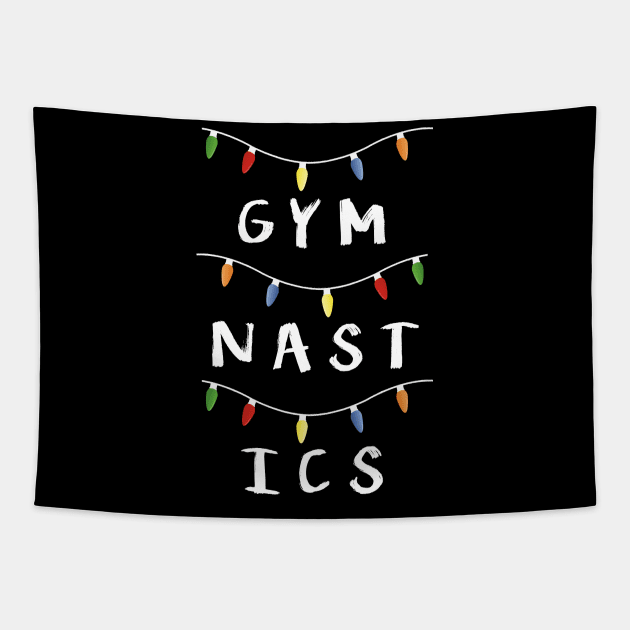 Gymnastics Christmas Lights Tapestry by jordynslefteyebrow