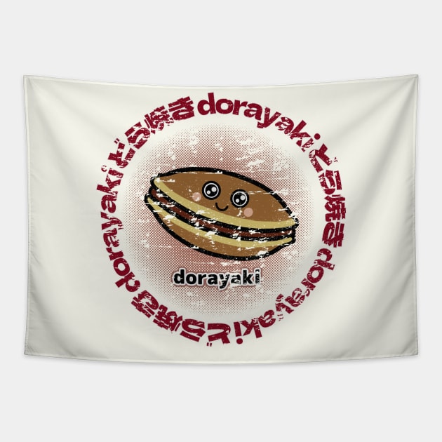 Vintage Kawaii Dorayaki Tapestry by KL Chocmocc