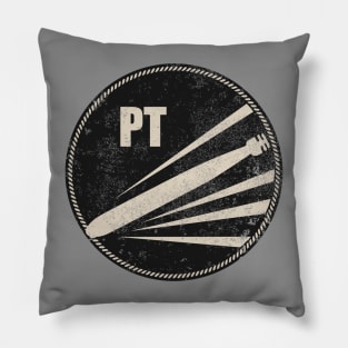 WW2 PT Boat Patch (distressed) Pillow