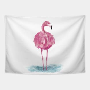 Watercolor pink flamingo Tapestry