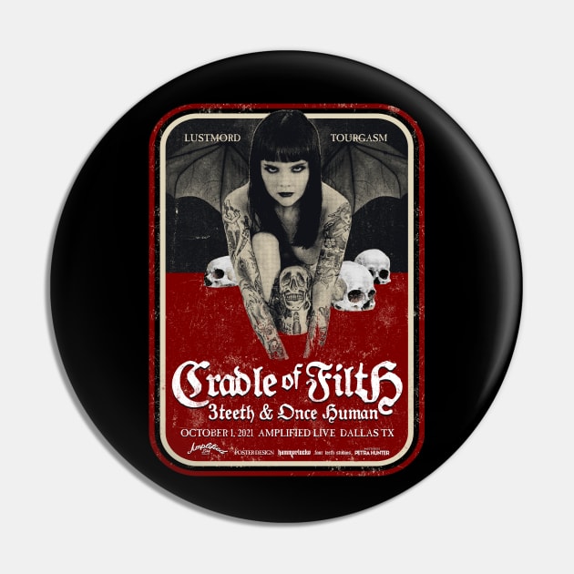 Cradle of Filth Gig Poster Pin by burristx