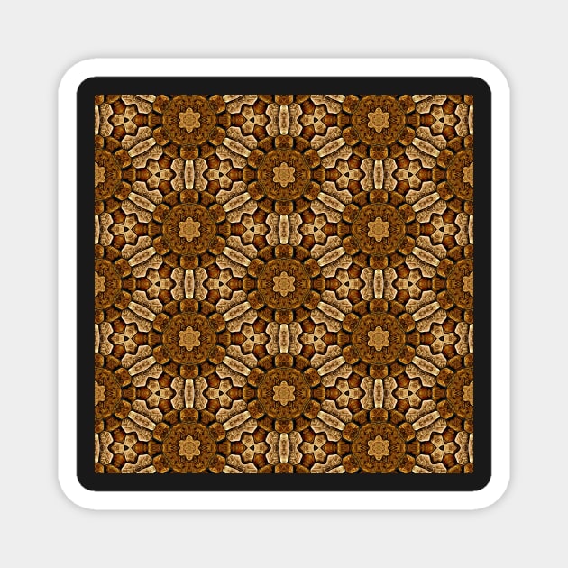 Brown Snakeskin Texture Artistic Pattern Number 5 Magnet by BubbleMench