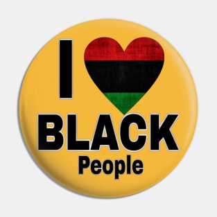 I Love 🖤 Black People - Sticker - Double-sided Pin