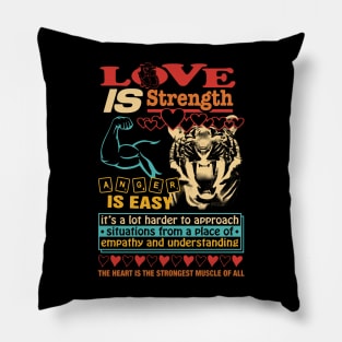 Love Is Strength. Anger Is Easy It’s A Lot Harder To Pillow